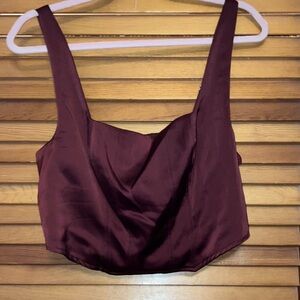 Wild Fable Burgundy Crop Top